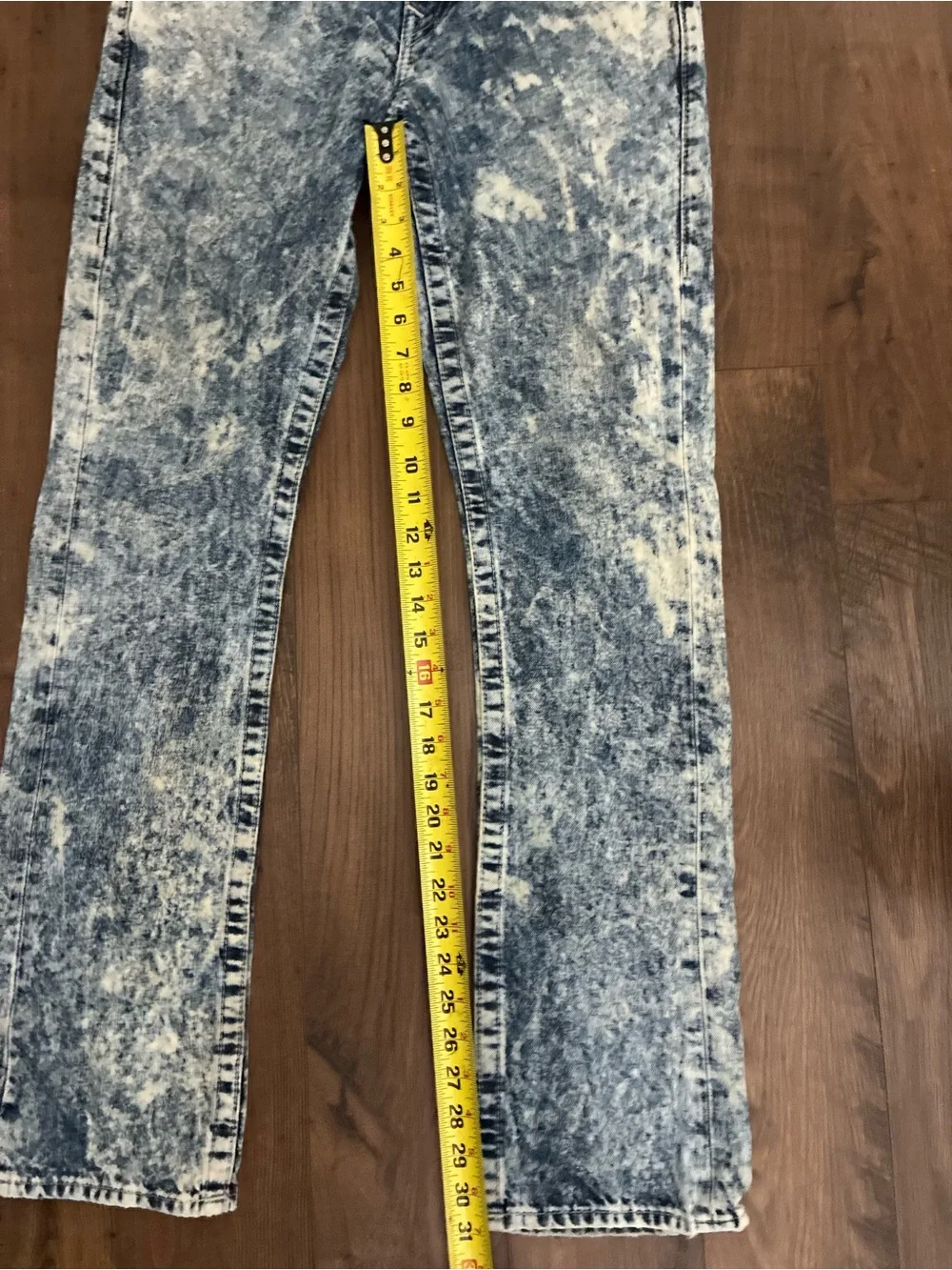 Men's True Religion Acid Wash Blue Jeans - Classic Straight Fit